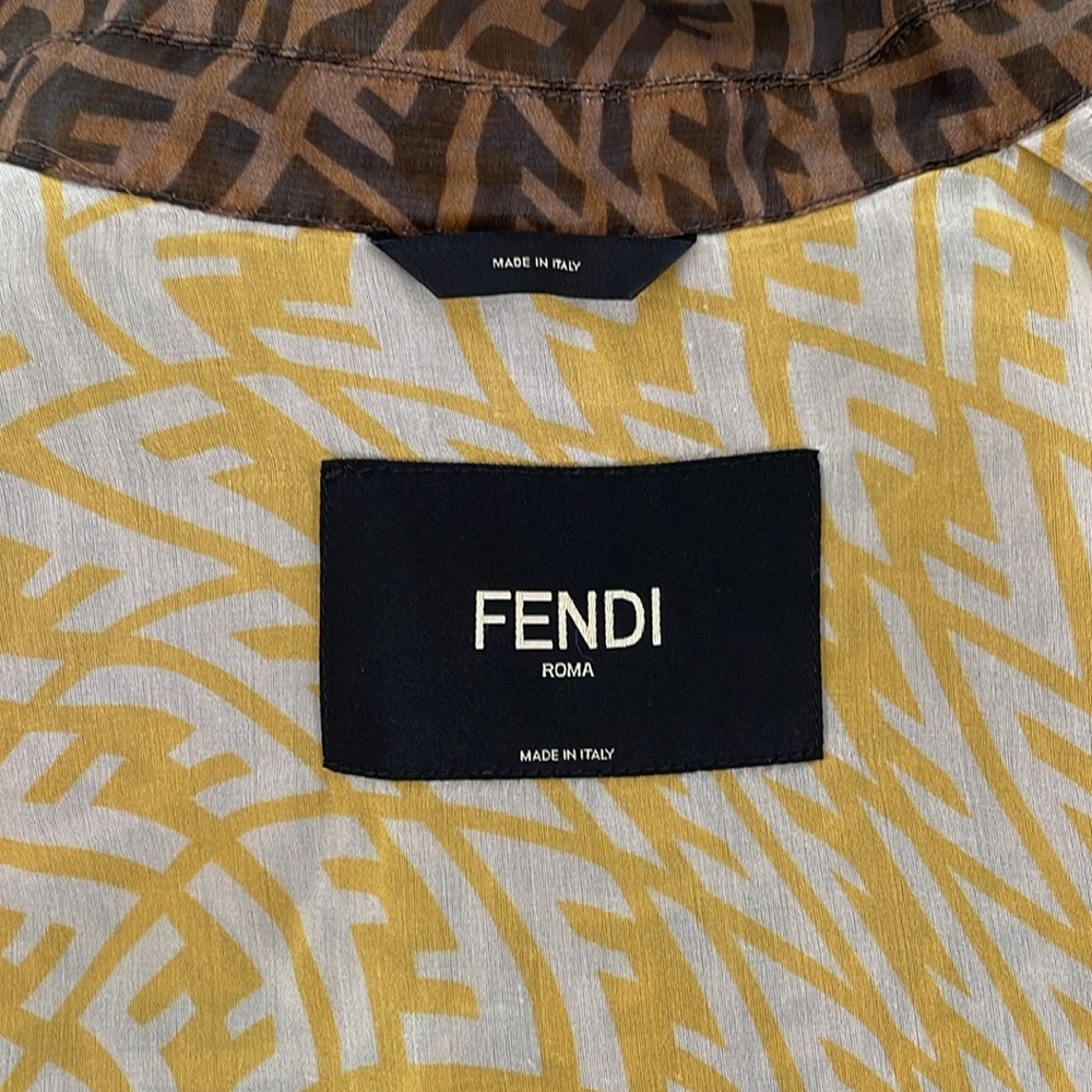 Fendi Reversible Brown Organza‎ FF Vertigo Jacket - Picture 12 of 15